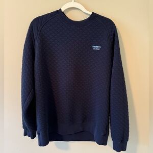 LL Bean Men’s Navy Quilted Sweater Large